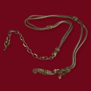 VTG BRIGHTON Two-tone Snake Chain Belt Small to Medium